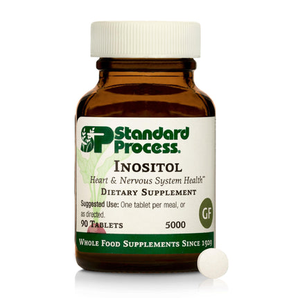 Standard Process Inositol - Supports Nervous System, Lipid Metabolism & Cardiovascular Health - Vegetarian, Gluten-Free, Non-Dairy & Non-Soy - 90 Tablets