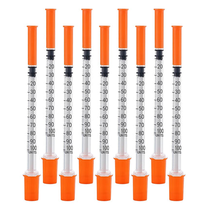 100PACK 1ML Syringe with 30G 1/2" (13mm) Needle, Individually Wrapped Lab Supplies (1CC 30G 1/2"-100PACK)