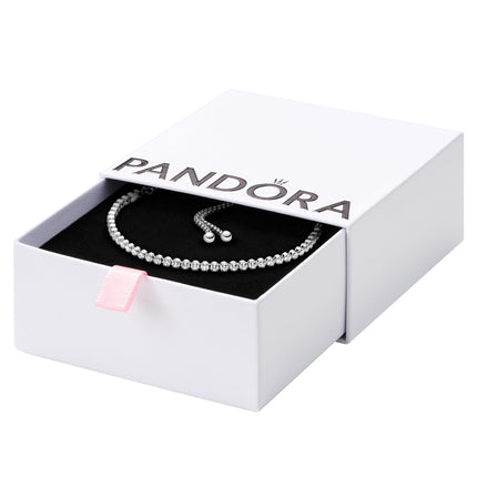 PANDORA Sparkling Slider Tennis Bracelet - Adjustable Slider Bracelet - Jewelry for Women with Gift Box - Sterling Silver & Cubic Zirconia - 9.8"