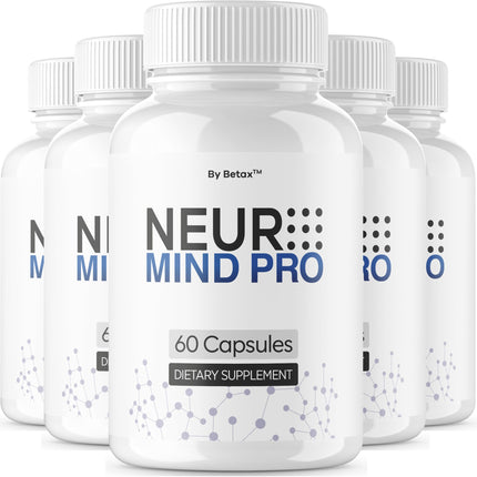 (5 Pack) NeuroMind Pro - Official Neuro Mind Pro Capsules Advanced Formula with All Natural Ingredients, NeuroMindPro Original Brain Health Pills Support for Wellness, 300 Capsules for 5 Months