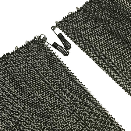 Fireplace Replacement Black Hanging Mesh Curtain Screens Two (2) Panels 25" High X 24" Wide with Pulls