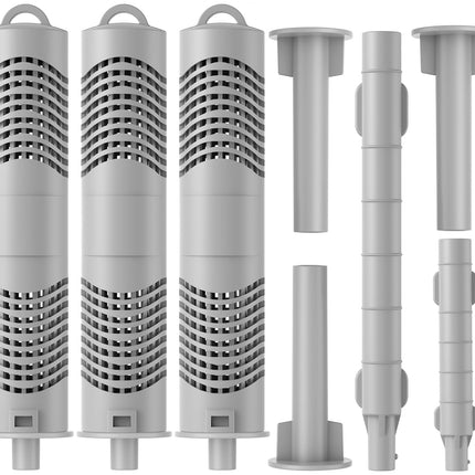 Hot Tub Mineral Silver Ion Cartridge Sticks (3 Gray) for Traditional Spas Care - NOT for Salt/IQ Systems - 12-Month Fresh, Crystal-Clear Water Treatment - Controlled 1.05% Ag+ Release Technology