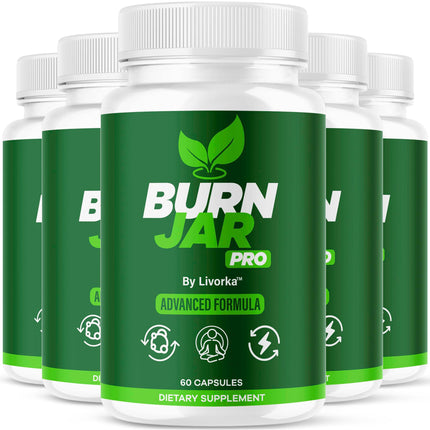 (5 Pack) Burn Jar Pro - BurnJar Pink Salt Capsules Pro, Official Advanced Formula Supplement Pills Natural Ingredients Reviews, 300 Capsules for 5 Months