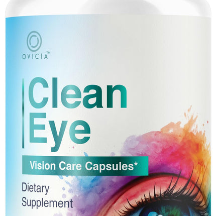 Clean Eye Capsules - Official CleanEye Pills Advanced Premium Formula Support Maximum Strength, All Natural Ingredients Vitamins for Overall Health & Wellness, 60 Capsules for 1 Month