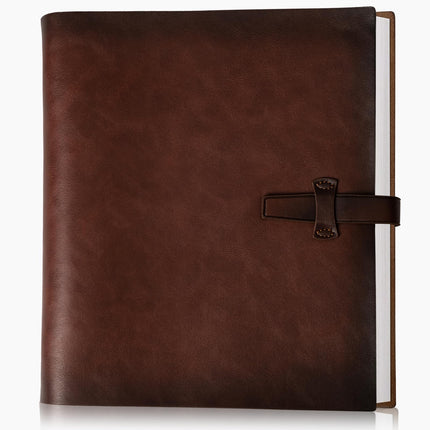 Photo Album 4x6 300 Photos, Genuine Leather Photo Albums with Writing Space with 30 Writing Paper, Travel Family Wedding Kids Graduation Ultrasound Baby Picture Album Scrapbook Photo Album (Simple)