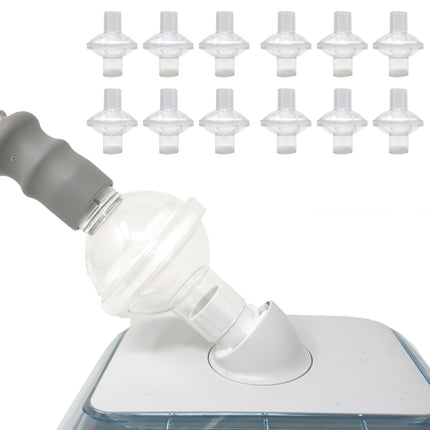 Mars Wellness Universal Fit CPAP Inline Filter for CPAP Machines - Compatible with Resmed, Dreamstation Machines - 12 Pack