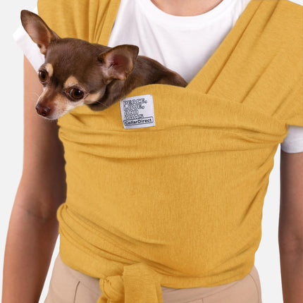 Cat Sling Carrier for Small Pets – Anti-Anxiety Cat Sling, Kitten Pouch – Pet Sling in Gray Black Blue Green Pink Yellow (Yellow, Standard)