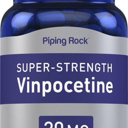 Piping Rock Vinpocetine 30mg | 90 Capsules | Super-Strength Supplement | Non-GMO, Gluten Free