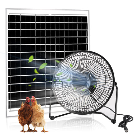 blessny 8" Solar Fan for Greenhouse, Chicken Coop, Pet House, Shed