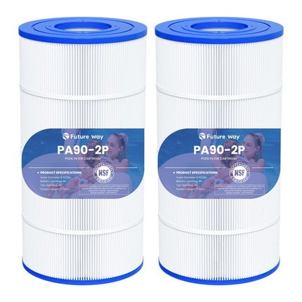 Future Way C900 Pool Filter Cartridge Replacement for Hayward C900, Replace Pleatco PA90, Hayward CX900RE, Unicel C-8409, 90 sq.ft, 2 Pack