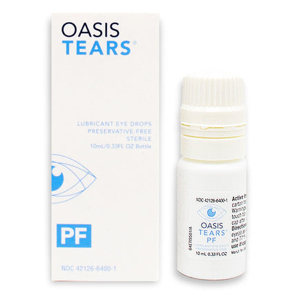 Oasis TEARS OT6400 PF Preservative-Free Lubricant Eye Drops Dry Eye Relief | Artificial Tears | 0.34 FL OZ (10 mL)