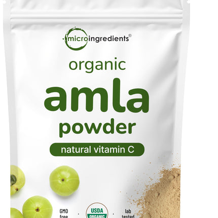 Micro Ingredients Organic Amla Powder (Amalaki) | 32oz, India Origin Gooseberry Powder | Rich in Vitamin C, Antioxidants, Supports Immune, Digestive & Skin Health, Non-GMO, Vegan & Keto Friendly