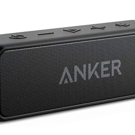 Anker Soundcore 2 Portable Bluetooth Speaker with Stereo Sound, Bluetooth 5, Bassup, IPX7 Waterproof, 24-Hour Playtime, Wireless, Speaker for Home, Outdoors, Travel