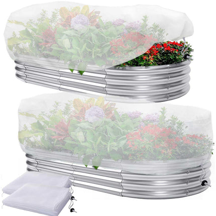 2 Pcs Garden Netting Pest Barrier for Raised Garden Beds, Garden Insect Mesh Netting Raised Bed Cover Screen Protection for Protecting Vegetables Fruits Flowers (Netting, for Cover a 4x2x1ft)