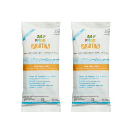 FROG Maintain for Swim Spas - Non-Chlorine Shock for use with Swim Spa FROG @Ease Floating System - Single Dose Packets for Maintenance & Treatment - 2 Pack