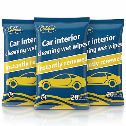 Car Cleaning Wipes, Multipurpose Vehicle Interior Surface Wipes, Soft Disposable Cleaning Cloth for Car Dashboard Seat Door Panel Glass Dust & Stain Removal