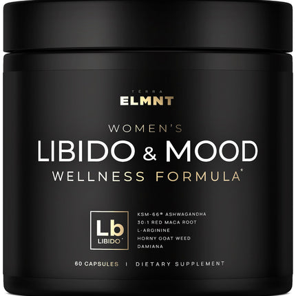 High Potency Libido Support for Women w. 30x Strength Red Maca Root, KSM66® Ashwagandha, Horny Goat Weed & Damiana -100% Pure Maca Peruana Red Maca Root for Women Aphrodisiac & Testosterone Booster