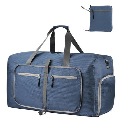Dimayar Travel Duffle Bag for Men Women - Foldable Duffel Bag with Shoes Compartment - Overnight Bags Waterproof & Tear Resistant(115L,Dark Blue)