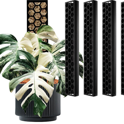 Haispring 4 Pack 17 Inch Plastic Moss Pole for Plants Monstera, Plant Poles for Climbing Plants, Plant Support for Indoor Plants, Plant Support Poles Work with Sphagnum Moss