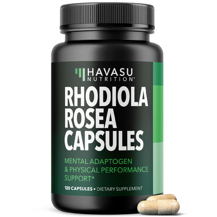 Rhodiola Rosea Capsules, 120 Count, Mental & Physical Performance Support