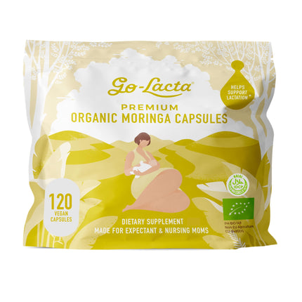 Go-Lacta® Super Moringa Powder: Boost Breast Milk Naturally! 30 3g Packets of Pure Organic Moringa - Perfect for Moms, 100% Vegan
