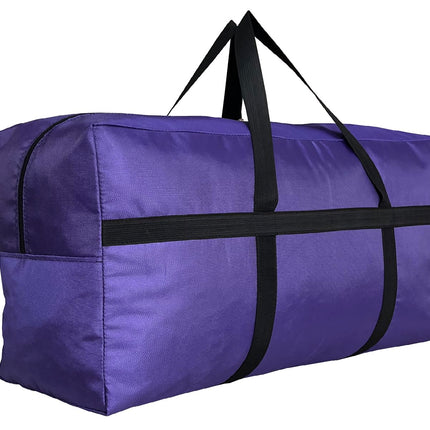 DoYiKe Extra Large Storage Duffle Bag with Zippers and Handles, Purple Big Foldable Duffle Bag for Travel -100L