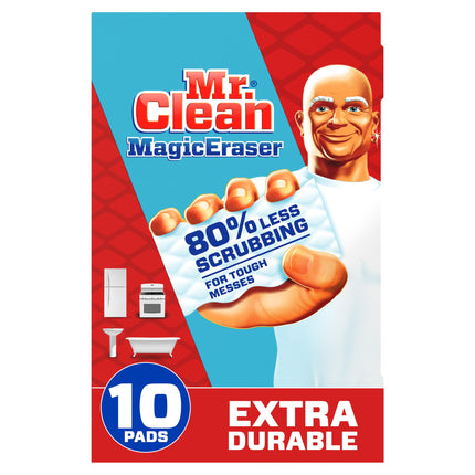 Mr. Clean Magic Eraser, Extra Durable | Multi Purpose Cleaner | 10 Count, Pack of 4