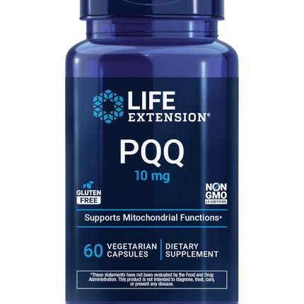 Life Extension PQQ Caps – Pyrroloquinoline Quinone, 10 mg – Promotes the Growth of New Mitochondria, ATP, Energy Support – Gluten-Free, Non-GMO, Vegetarian – 60 Capsules