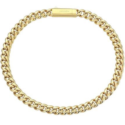 JAXXON Cuban Link Bracelet - 5mm - Gold 8"