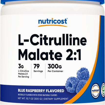 Nutricost L-Citrulline Malate 2:1 (300 Grams) (Blue Raspberry)