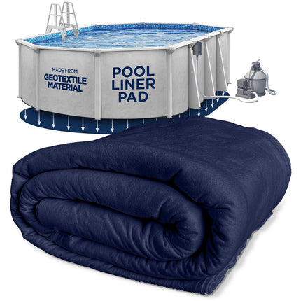 Shop Square 12-Foot-by-24-Foot Oval Pool Liner Pad for Above Ground Pools - Under Pool Padding, Above Ground Pool Pad Oval, Puncture Protection, Extend Liner Life, Durable Geotextile Material