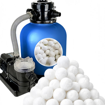 LYQC 1.5 lbs Pool Filter Balls Eco-Friendly Fiber Filter Media for Swimming Pool Sand Filters (Equals 25kg/50lbs Pool Filter Sand)