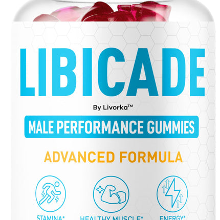 Libicade Gummies - Official Libicade Premium Supplement Gummy for Men - Maximum Strength, All Natural Drive Advanced Formula Daily Support Overall Health & Wellness, 60 Gummies for 1 Month