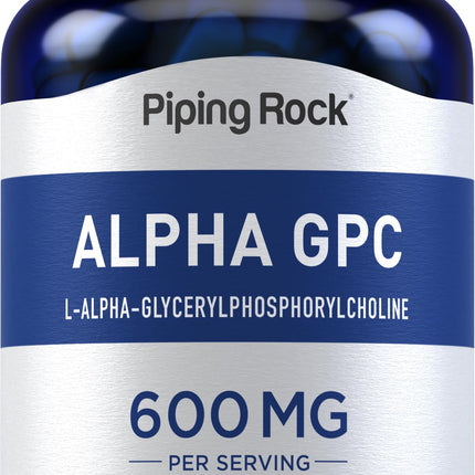 Piping Rock Alpha GPC 600 mg | 120 Capsules