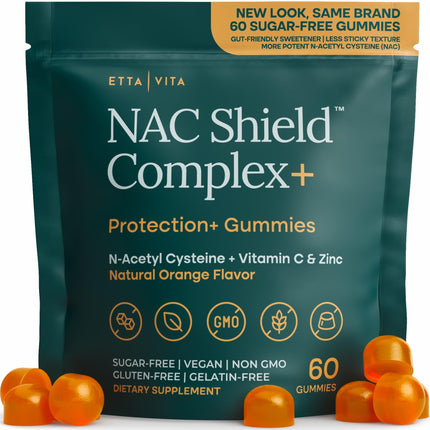 Sugar-Free NAC Gummies (Immune Support Complex) N-Acetyl Cysteine, Vitamin C & Zinc - Supports Respiratory Health, Liver Detox & Cleanse, Kidney Function, NAC Supplement for Kids and Adults - Vegan