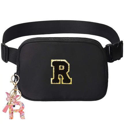 Belt Crossbody Bag for Girls Women - Girls Fanny Pack Ages 8-12 Teen Birthday Gifts Small Waist Packs Trendy Kids Fanny Pack Black R
