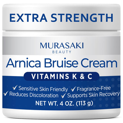 MURASAKI BEAUTY Arnica Bruise Cream Extra Strength: Fast Healing for Bruising and Swelling on Thin & Sensitive Skin