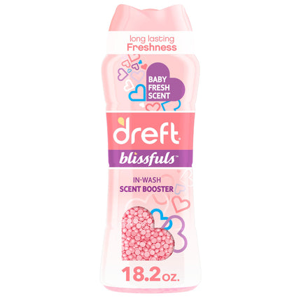 Dreft Blissfuls In-Wash Laundry Scent Booster Beads, Baby Fresh Scent, 18.2 oz