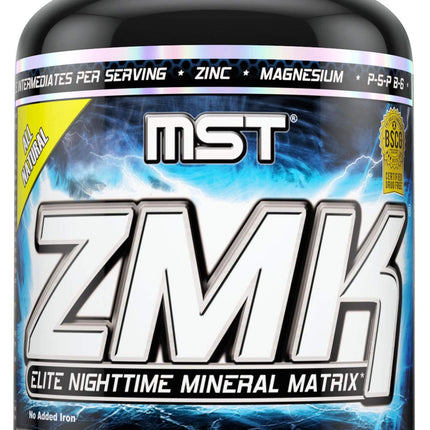 MST ZMK (Zinc & Magnesium as Krebs Chelates (as Citrate, Fumarate, Malate, Succinate, Alpha-Keto-Glutarate. With Mineral Support Blend & Trace Minerals. Support ATP, Sleep, Muscle Recovery, 120 V Caps