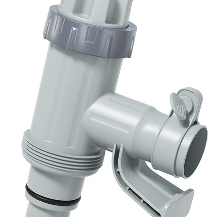 [PATENTED] Deeroll Pool Plunger Valve Plus for Above Ground Pool - 2-in-1 Plunger Valve Replacement Parts, Pool Accessories 1/4 Inch Pool Pipe Holder with Plunger Valve