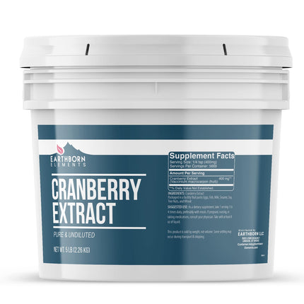 Earthborn Elements Cranberry Extract 1 Gallon Bucket, Pure & Undiluted, Herbal Supplement
