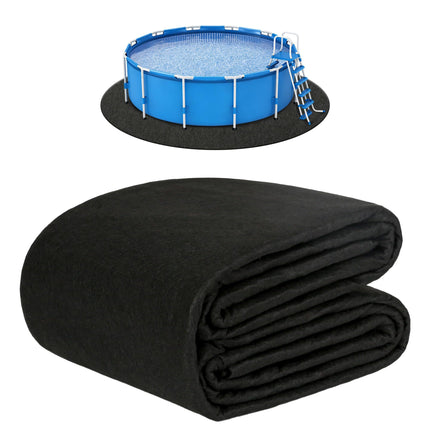 Whmayai 10ft Round Pool Liner Pad, 280g/㎡ Thickened Heavy Duty Above Ground Swimming Pool Ground Cloth, Under Pool Mat Protector for Bottom, Extend Liner Life
