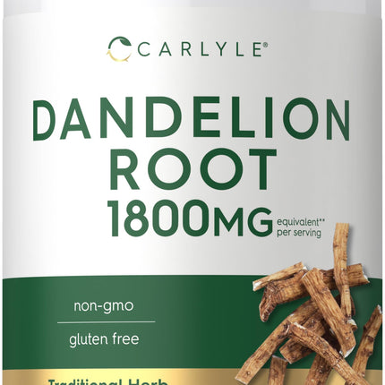 Carlyle Dandelion Root Extract | 300 Capsules | Herb Supplement | Taraxacum Officinale | Non-GMO and Gluten Free