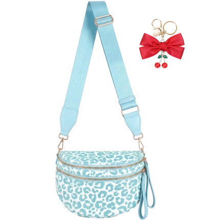 Bum Bag Crossbody Bag for Women | Spacious Bum Bags | Nylon Crossbody Fanny Packs | Purse Belt Purse for Travel Running, Fashion Holiday Gifts (Glacier)