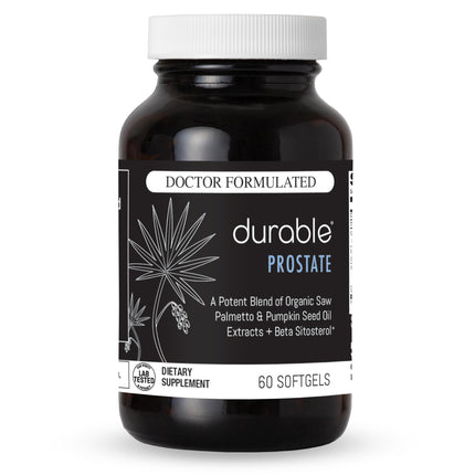 Durable Prostate Men Health Supplement - USPlus Saw Palmetto + Beta Sitosterol Blend Urinary Flow Bladder Function Vitality Daily Wellness - Doctor-Formulated Made in USA – 30 Day Supply (60 Softgels)