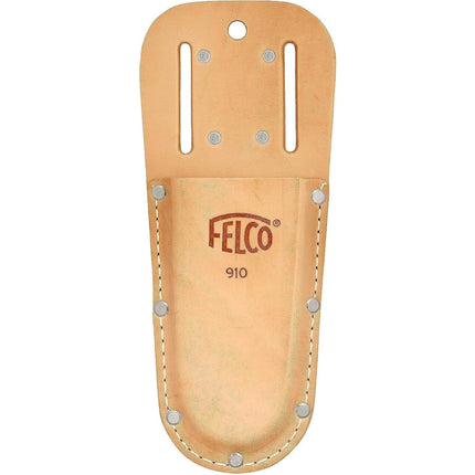 FELCO F910 USA Made Leather Holster – Belt Pouch for Pruners, Wire Cutters & Folding Saws | Tool Holster with Clip & Loop Attachment | Heavy-Duty Genuine Leather, Molded Fit, Universal Tool Carry