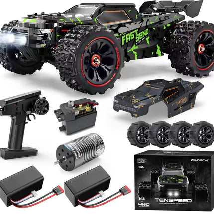 1/14 Brushless RC Cars for Adults Fast 50+ mph, RC Trucks 4x4 Offroad Waterproof, Electric Powered High Speed Remote Control Car, Fast Extreme All Terrain RC Truggy with 3S Battery for Snow Sand