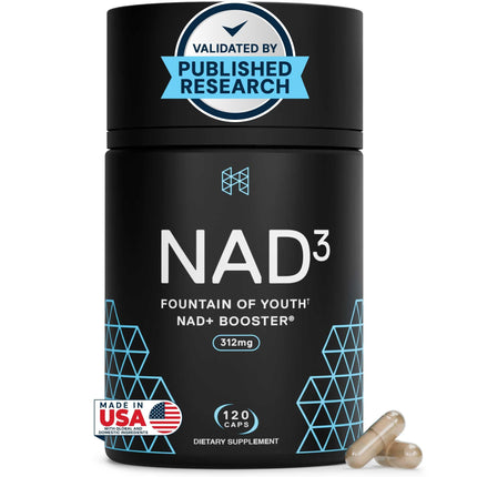 HPN NAD3 Clinical NAD+ Booster, Cellular Health & Natural Energy - NAD Supplement for Healthy Aging, Metabolic Support, NRF2 & Longevity, Nicotinamide Riboside & NMN Alternative, 120ct, 60-Day Supply