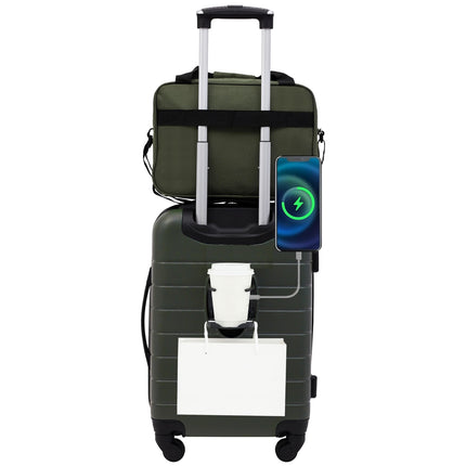Wrangler Smart Spinner Hardside Luggage, 2 Piece Set, Deep Depths