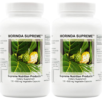 Supreme Nutrition Morinda Supreme, Whole Noni Fruit Capsules (130 Count (Pack of 2))